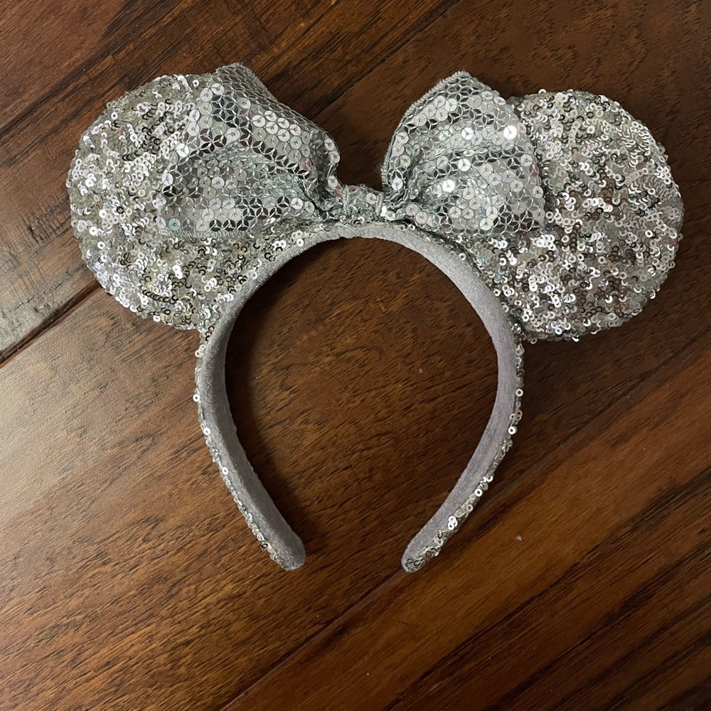 Disney silver sequin ears